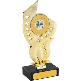 Music Flame Gold Trophy 19cm