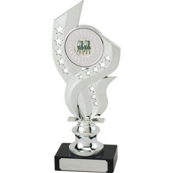 Music Flame Silver Trophy 22cm