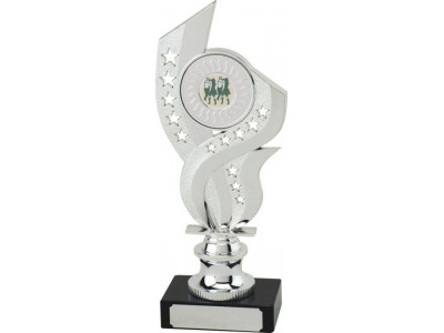 Music Flame Silver Trophy 22cm