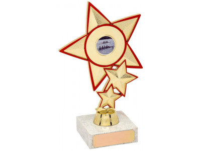 Pool Stacked Star Red and Gold Trophy...