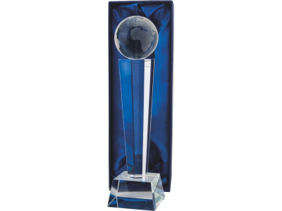 Optical Crystal Globe Award 26.5cm