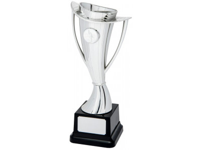 Pool Twisted Cup High Base Silver 26.5cm