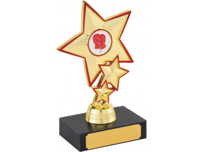Pool Stacked Star Red and Gold Trophy...