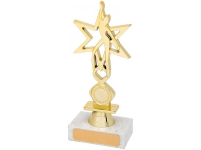 Rugby Dancing Star Gold Trophy 18.5cm