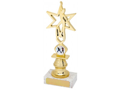 Rugby Dancing Star Gold Trophy 21.5cm
