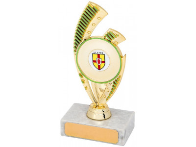 Rugby Riser Gold and Green Trophy 15.5cm