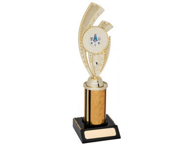 Rugby Riser Gold Column Trophy 26.5cm