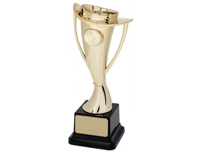 Rugby Twisted Cup High Base Gold 22.5cm