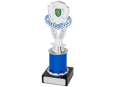 Rugby Mounted Shield Silver Column...
