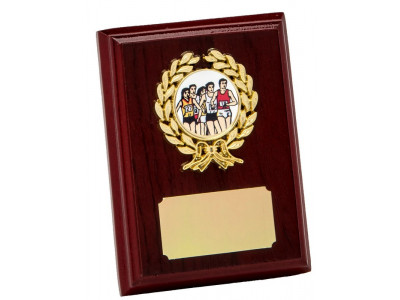 Rosewood and Gold Plaque 10cm