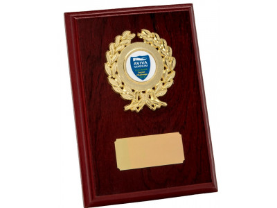 Rosewood and Gold Plaque 15.5cm