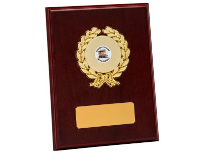 Rosewood and Gold Plaque 20.5cm