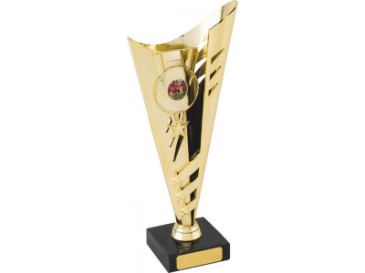 Rugby Cone Star Band Gold Trophy 29.5cm