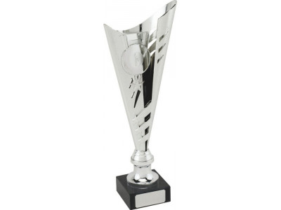 Rugby Cone Star Band Silver Trophy 35cm