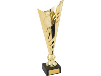 Shooting Cone Star Band Gold Trophy 35cm