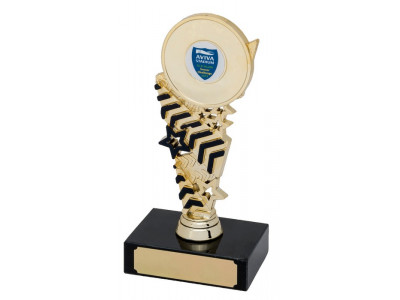 Social Chevron Black and Gold Trophy...