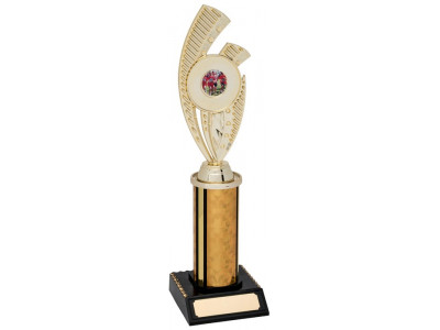Social Riser Gold Column Trophy 29cm