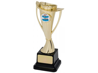Soccer Twisted Cup High Base Gold 19cm