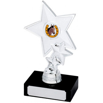 Soccer Stacked Star Silver...