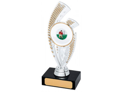 Soccer Riser Silver Trophy 18.5cm