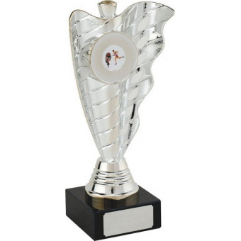 Soccer Wave Silver Trophy 23cm