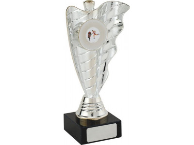 Soccer Wave Silver Trophy 23cm