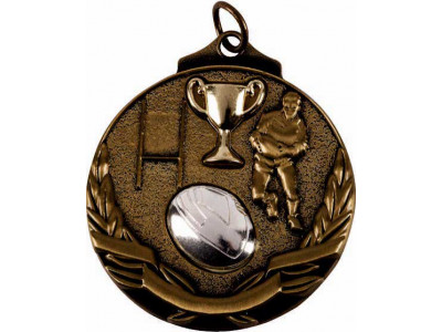 Rugby 3D Cup Deluxe Medals Antique Gold