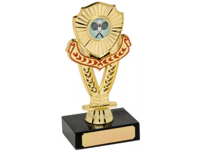 Tennis Mounted Shield Gold Trophy 16cm