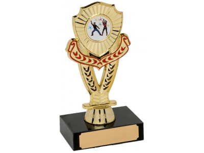 Squash Mounted Shield Gold Trophy 14.5cm