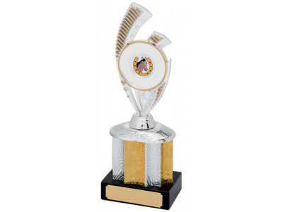 Squash Riser Silver Column Trophy 21.5cm