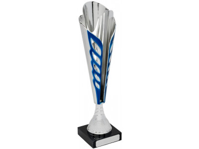 Ty-Cone Silver and Blue Trophy 33cm