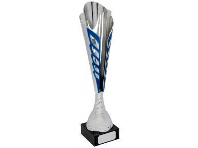 Golf Ty-Cone Silver and Blue Trophy 36cm