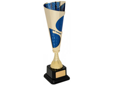 Rugby Metal Twist Cone Gold and Blue...