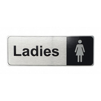 170x60mm Ladies Silver Sign