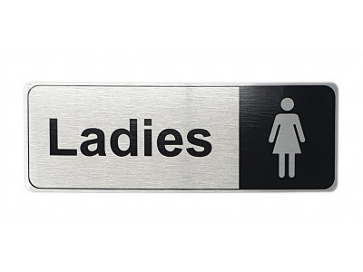 170x60mm Ladies Silver Sign