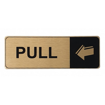 170x60mm Pull Gold Sign