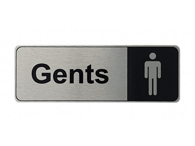 170x60mm Gents Silver Sign
