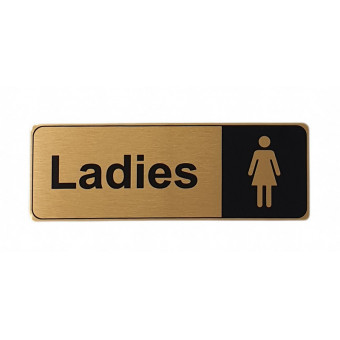 170x60mm Ladies Gold Sign