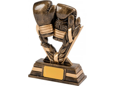 Boxing Gloves Resin Trophy Large 16.5cm