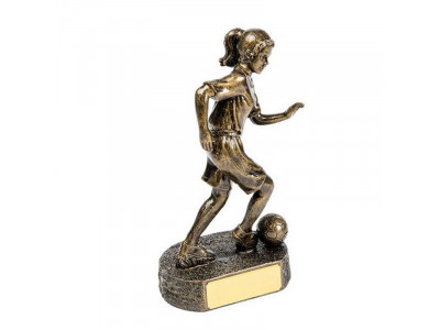 Ladies Soccer Resin Trophy 22.5cm