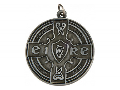 Gaelic 3D Celtic Cross Antique Silver...
