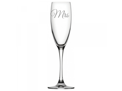 "Mrs" Personalised Champagne Flute