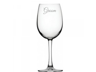"Groom" Personalised Wine Glass