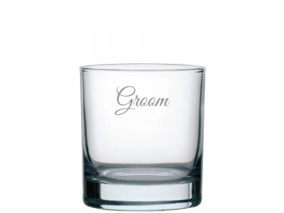 "Groom" Personalised Whiskey Glass