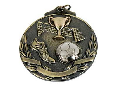 Soccer 3D Cup Deluxe Medals Antique Gold