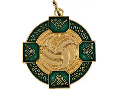 Gaelic Ball Green Enamel Gold Medal