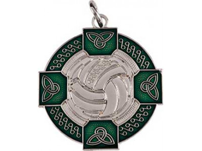 Gaelic Ball Green Enamel Silver Medal