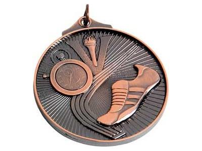 3D Running Shoe Antique Bronze Medal