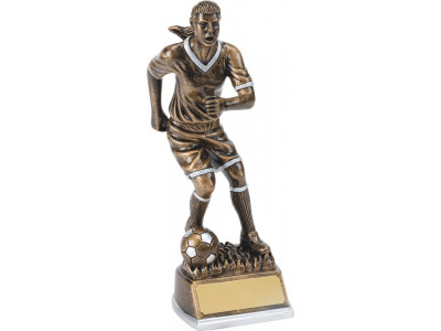 Female Soccer Resin Trophy 25cm