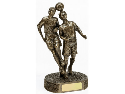 Bronze Double Soccer Trophy 28.5cm